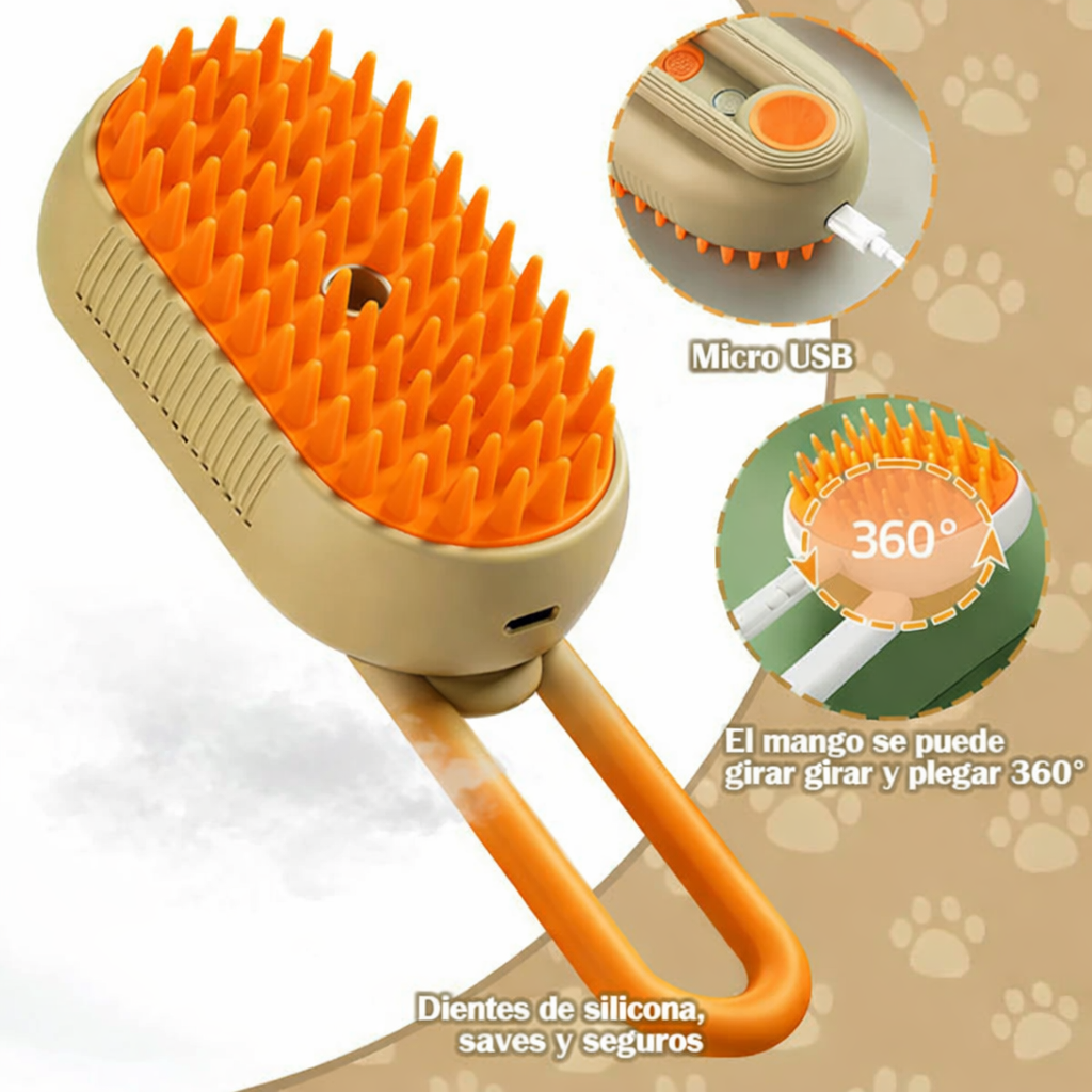 ¡Cepillo de Vapor Para Mascotas PETNATURA!